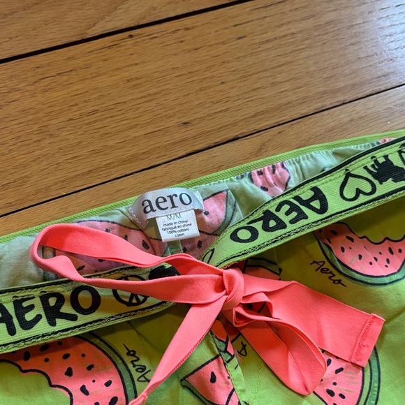 Aeropostale Watermelon Print Pajama Pants - Green and Pink - Picture 2 of 3